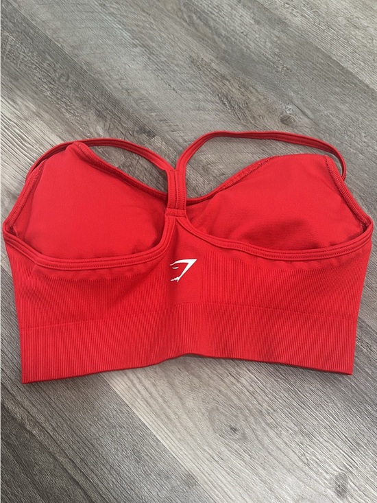 Gymshark Other - Gymshark Bright Red Seamless Longline Sports Bra with Built-In Cups